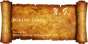 Nikits Itala névjegykártya